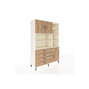 Hyperion Gardrop 9 Raflı 5 Çekmeceli 3 Kapaklı 132x44x195 Aytaşı-çam