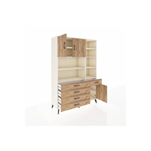Hyperion Gardrop 9 Raflı 5 Çekmeceli 3 Kapaklı 132x44x195 Aytaşı-çam