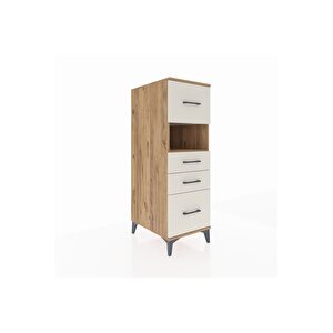 Kronos Dolap Tek Raflı 4 Çekmeceli 44x59x134 Çam-aytaşı