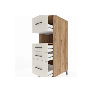 Kronos Dolap Tek Raflı 4 Çekmeceli 44x59x134 Çam-aytaşı