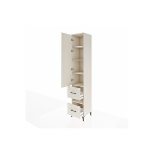 Hyperion Dolap 5 Raflı 2 Çekmeceli Tek Kapaklı 44x44x243 Aytaşı-aytaşı