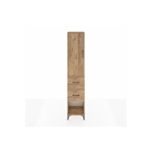 Arges Dolap 3 Raflı 2 Çekmeceli Tek Kapaklı 44x30x221 Çam-çam