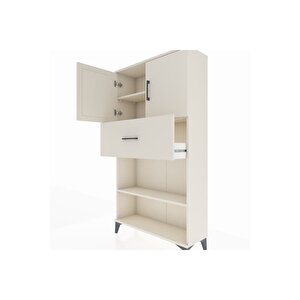 Arges Dolap 3 Raflı Tek Çekmeceli 2 Kapaklı 88x30x163 Aytaşı-aytaşı