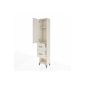 Arges Dolap 2 Raflı 2 Çekmeceli Tek Askılı 44x30x221 Aytaşı-aytaşı