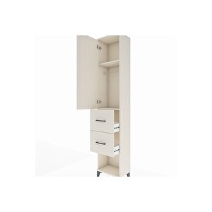 Arges Dolap 2 Raflı 2 Çekmeceli Tek Askılı 44x30x221 Aytaşı-aytaşı