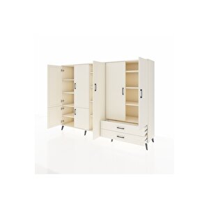 Hyperion Dolap 12 Raflı 2 Çekmeceli 7 Kapaklı 220x44x163 Aytaşı-aytaşı