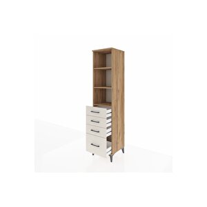 Hyperion Dolap 3 Raflı 4 Çekmeceli 44x44x195 Çam-aytaşı