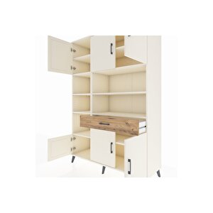 Hyperion Dolap 10 Raflı Tek Çekmeceli 6 Kapaklı 132x44x195 Aytaşı-aytaşı/çam