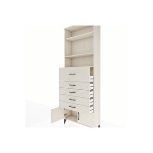Arges Dolap 3 Raflı 5 Çekmeceli 2 Kapaklı 88x30x243 Aytaşı-aytaşı