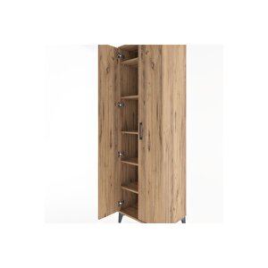 Hyperion Dolap 5 Raflı 2 Kapaklı 60x44x195 Çam-çam