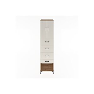 Hyperion Dolap 2 Raflı 4 Çekmeceli 2 Kapaklı 60x44x243 Çam-aytaşı