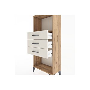 Hyperion Dolap Tek Raflı 3 Çekmeceli 60x44x134 Çam-aytaşı