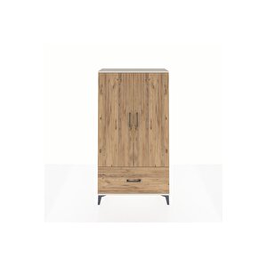 Arges Dolap 3 Raflı Tek Çekmeceli 2 Kapaklı 88x30x163 Aytaşı-çam