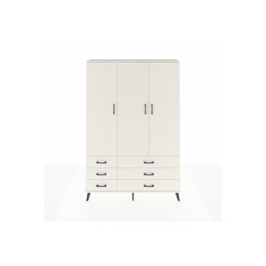 Arges Gardrop 5 Raflı 6 Çekmeceli Tek Askılı 132x30x195 Aytaşı-aytaşı