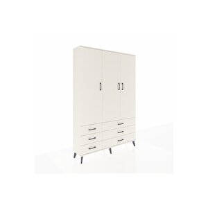 Arges Gardrop 5 Raflı 6 Çekmeceli Tek Askılı 132x30x195 Aytaşı-aytaşı