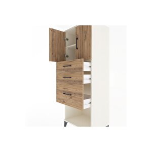 Hyperion Dolap 2 Raflı 3 Çekmeceli 2 Kapaklı 60x44x163 Aytaşı-çam