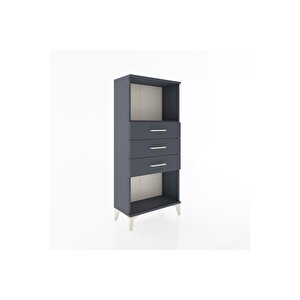 Hyperion Dolap Tek Raflı 3 Çekmeceli 60x44x134 Antrasit-antrasit
