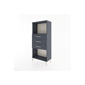 Hyperion Dolap Tek Raflı 3 Çekmeceli 60x44x134 Antrasit-antrasit