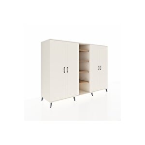 Kronos Dolap 12 Raflı 4 Kapaklı 220x59x163 Aytaşı-aytaşı/çam