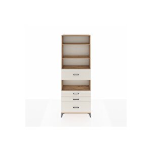Arges Dolap 4 Raflı 4 Çekmeceli 88x30x243 Çam-aytaşı