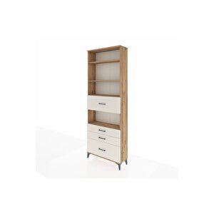 Arges Dolap 4 Raflı 4 Çekmeceli 88x30x243 Çam-aytaşı