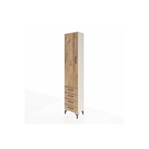 Arges Dolap 4 Raflı 4 Çekmeceli Tek Kapaklı 44x30x221 Aytaşı-çam