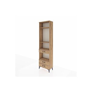 Arges Dolap 4 Raflı 3 Çekmeceli 60x30x221 Çam-çam