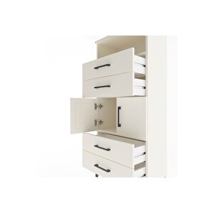 Arges Dolap 2 Raflı 4 Çekmeceli 2 Kapaklı 60x30x134 Aytaşı-aytaşı