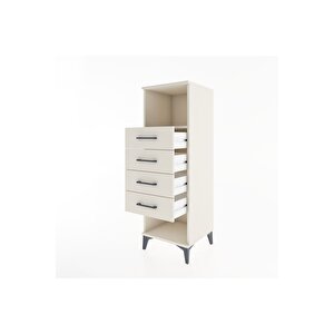 Hyperion Dolap Tek Raflı 4 Çekmeceli 44x44x134 Aytaşı-aytaşı