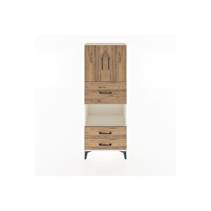 Arges Dolap 3 Raflı 3 Çekmeceli 2 Kapaklı 60x30x163 Aytaşı-çam