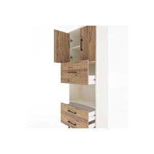 Arges Dolap 3 Raflı 3 Çekmeceli 2 Kapaklı 60x30x163 Aytaşı-çam