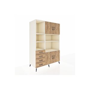 Kronos Dolap 8 Raflı 4 Çekmeceli 4 Kapaklı 132x59x195 Aytaşı-çam/çam
