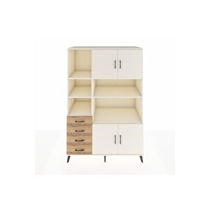 Kronos Dolap 8 Raflı 4 Çekmeceli 4 Kapaklı 132x59x195 Aytaşı-aytaşı/çam