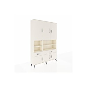 Arges Gardrop 8 Raflı 2 Çekmeceli 6 Kapaklı 132x30x195 Aytaşı-aytaşı