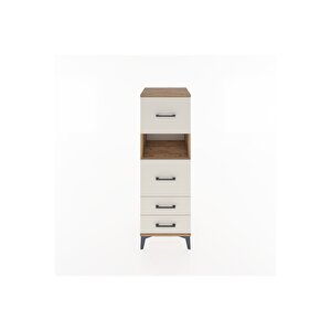 Hyperion Dolap Tek Raflı 4 Çekmeceli 44x44x134 Çam-aytaşı