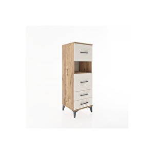 Hyperion Dolap Tek Raflı 4 Çekmeceli 44x44x134 Çam-aytaşı