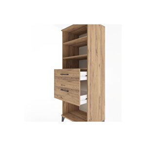 Hyperion Dolap 3 Raflı 2 Çekmeceli 60x44x163 Çam-çam