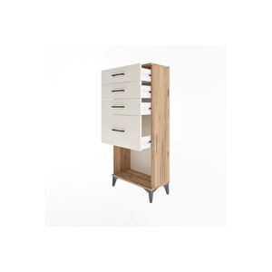 Arges Dolap 4 Çekmeceli 60x30x134 Çam-aytaşı