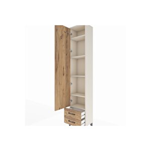 Arges Dolap 5 Raflı 2 Çekmeceli Tek Kapaklı 44x30x221 Aytaşı-çam