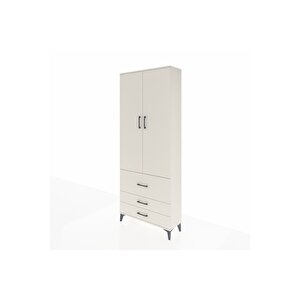 Arges Dolap 3 Raflı 3 Çekmeceli 2 Kapaklı 88x30x221 Aytaşı-aytaşı