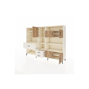 Hyperion Dolap 13 Raflı 3 Çekmeceli 5 Kapaklı 220x44x163 Aytaşı-çam/aytaşı