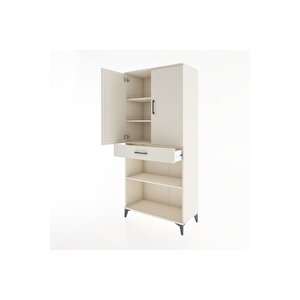 Hyperion Dolap 4 Raflı Tek Çekmeceli 2 Kapaklı 88x44x195 Aytaşı-aytaşı