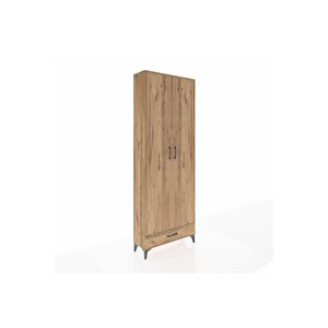 Arges Dolap 6 Raflı Tek Çekmeceli 2 Kapaklı 88x30x243 Çam-çam