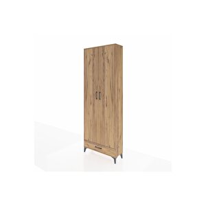 Arges Dolap 6 Raflı Tek Çekmeceli 2 Kapaklı 88x30x243 Çam-çam