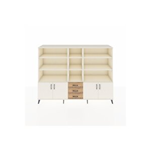 Hyperion Dolap 11 Raflı 3 Çekmeceli 4 Kapaklı 220x44x163 Aytaşı-aytaşı/çam