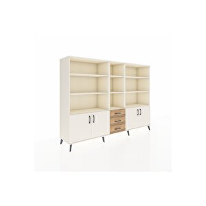 Hyperion Dolap 11 Raflı 3 Çekmeceli 4 Kapaklı 220x44x163 Aytaşı-aytaşı/çam