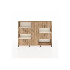 Arges Dolap 10 Raflı 9 Kapaklı 220x30x163 Çam-çam/aytaşı