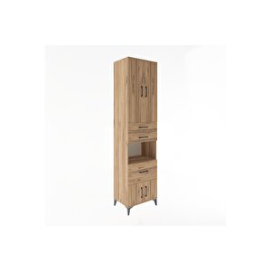 Hyperion Dolap 4 Raflı 3 Çekmeceli 4 Kapaklı 60x44x243 Çam-çam