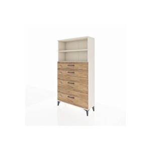 Arges Dolap 2 Raflı 4 Çekmeceli 88x30x163 Aytaşı-çam