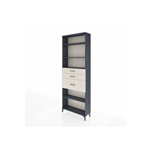 Arges Dolap 4 Raflı 3 Çekmeceli 88x30x243 Antrasit-aytaşı